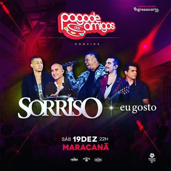 Pagode dos Amigos sábado 19/12 Parque da Bola Rio Noite Rio