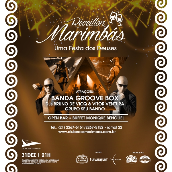 Réveillon Marimbás Uma Festa dos Deuses! quinta 31/12 Clube dos